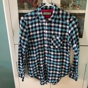 Abercrombie kids sz 15/16 flannel shirt euc